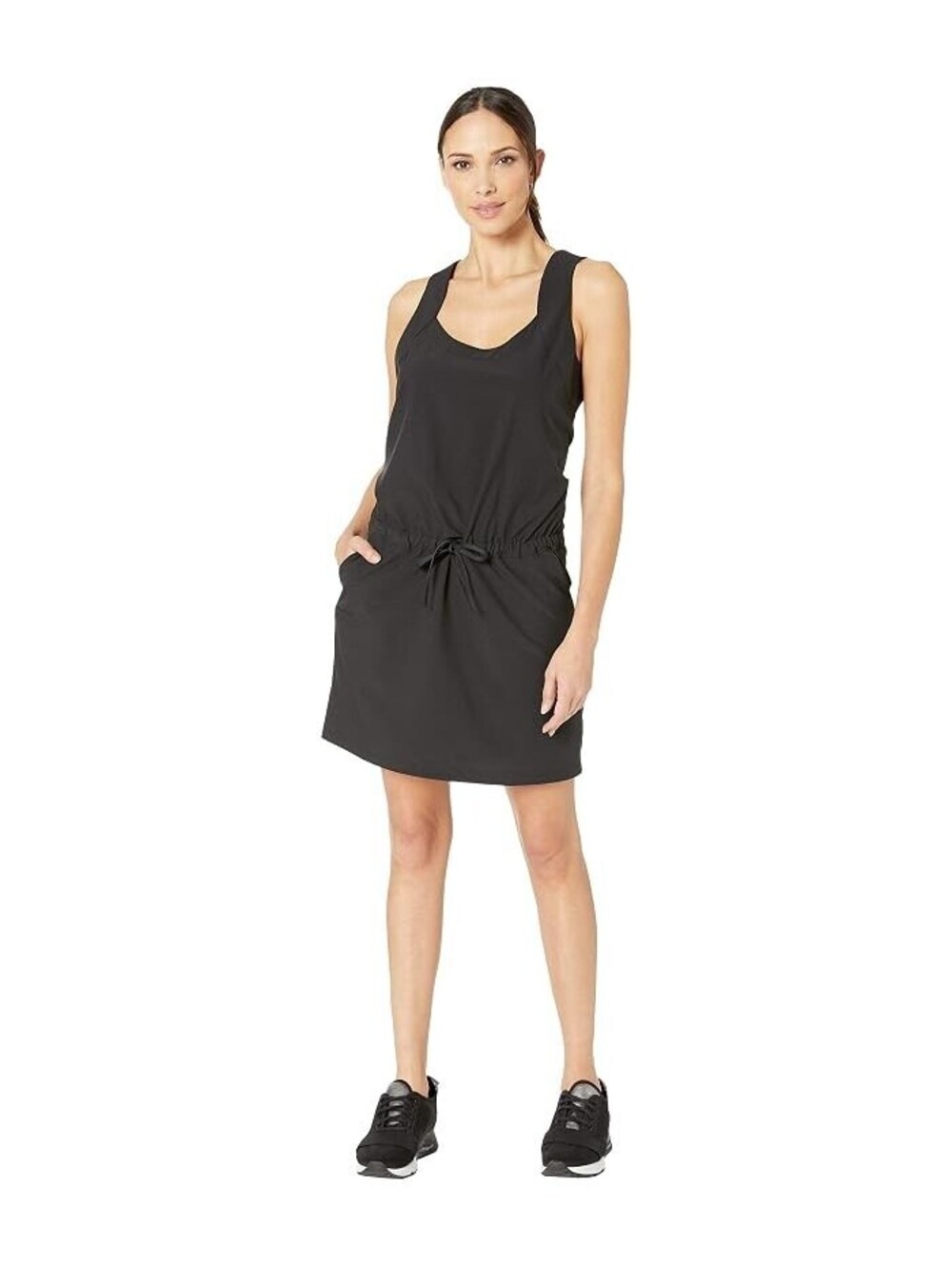 Fig Women's Black Jul Scoop Neck Sleeveless Shift Dress Size M